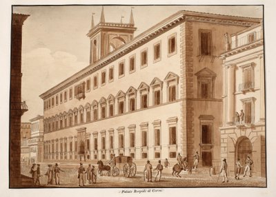 The Palazzo Ruspoli al Corso by Agostino Tofanelli